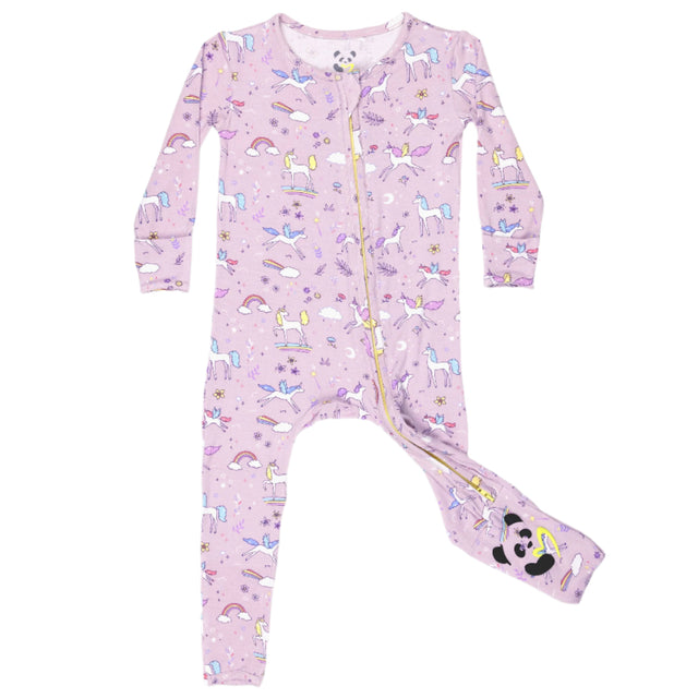 Enchanted Unicorn Bamboo Convertible Footie - HoneyBug 