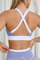 Astoria LUXE BALANCE Signature Sports Crop - Blue Lattice