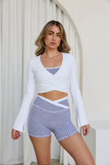 Astoria LIVE LUXE Wrap Sleeved Crop - White