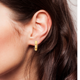 Blakely Hammered Mini Hoop Earring - HoneyBug 