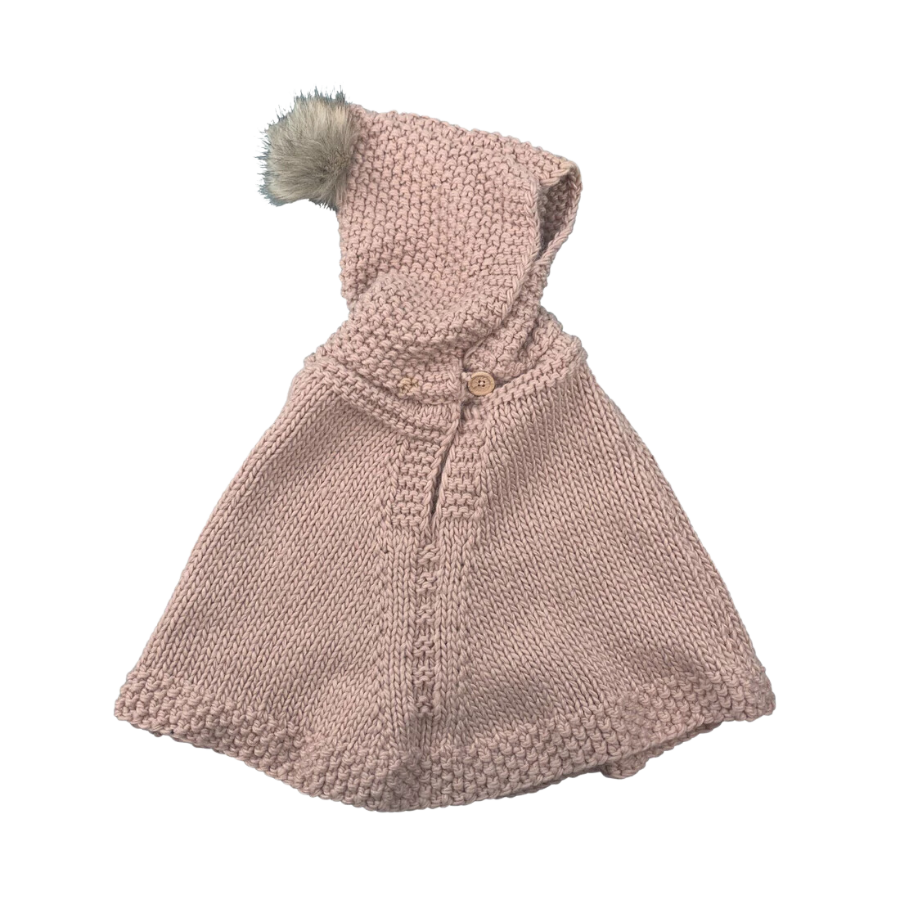 Poncho with Hood - Blush - HoneyBug 