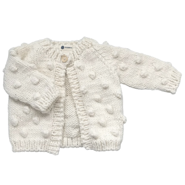 Popcorn Cardigan - Cream - HoneyBug 