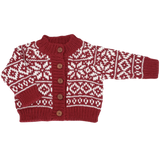 Snowflake Cardigan - Red - HoneyBug 