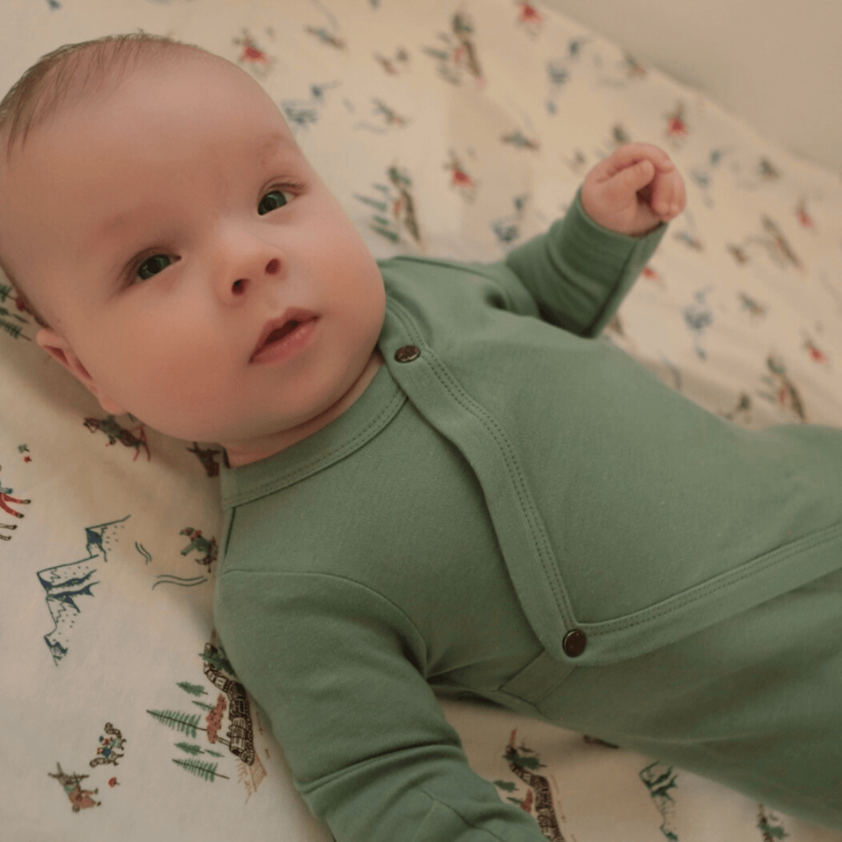 footie | Basil Green - HoneyBug 