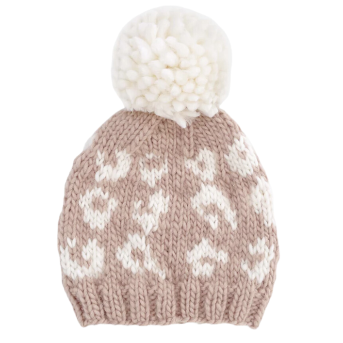 Cheetah Hat, Blush/Cream - HoneyBug 