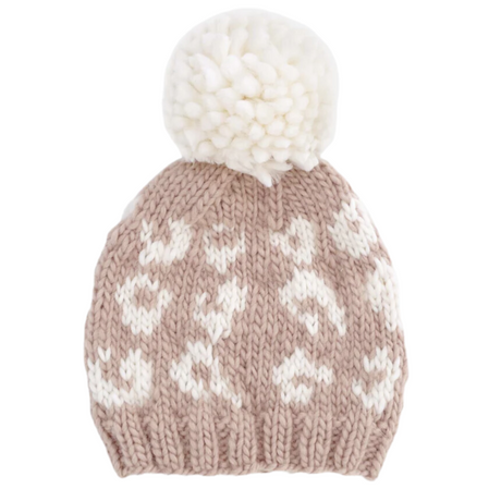 Cheetah Hat, Blush/Cream - HoneyBug 