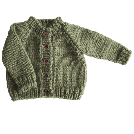 Classic Cardigan - Olive - HoneyBug 