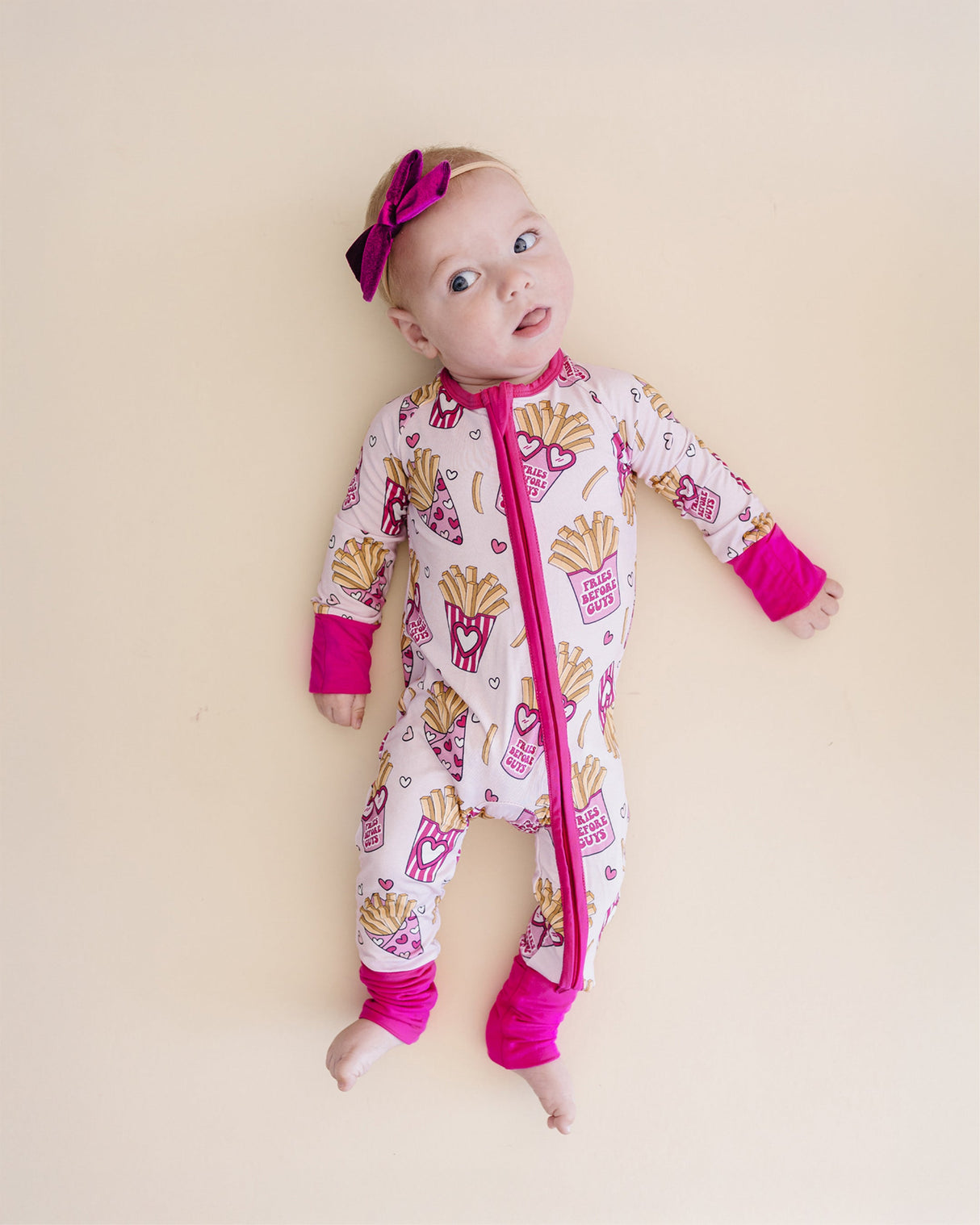 Bamboo Zip Romper | Fries Before Guys - HoneyBug 