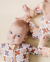 Bamboo Zip Romper | Xoxo - HoneyBug 