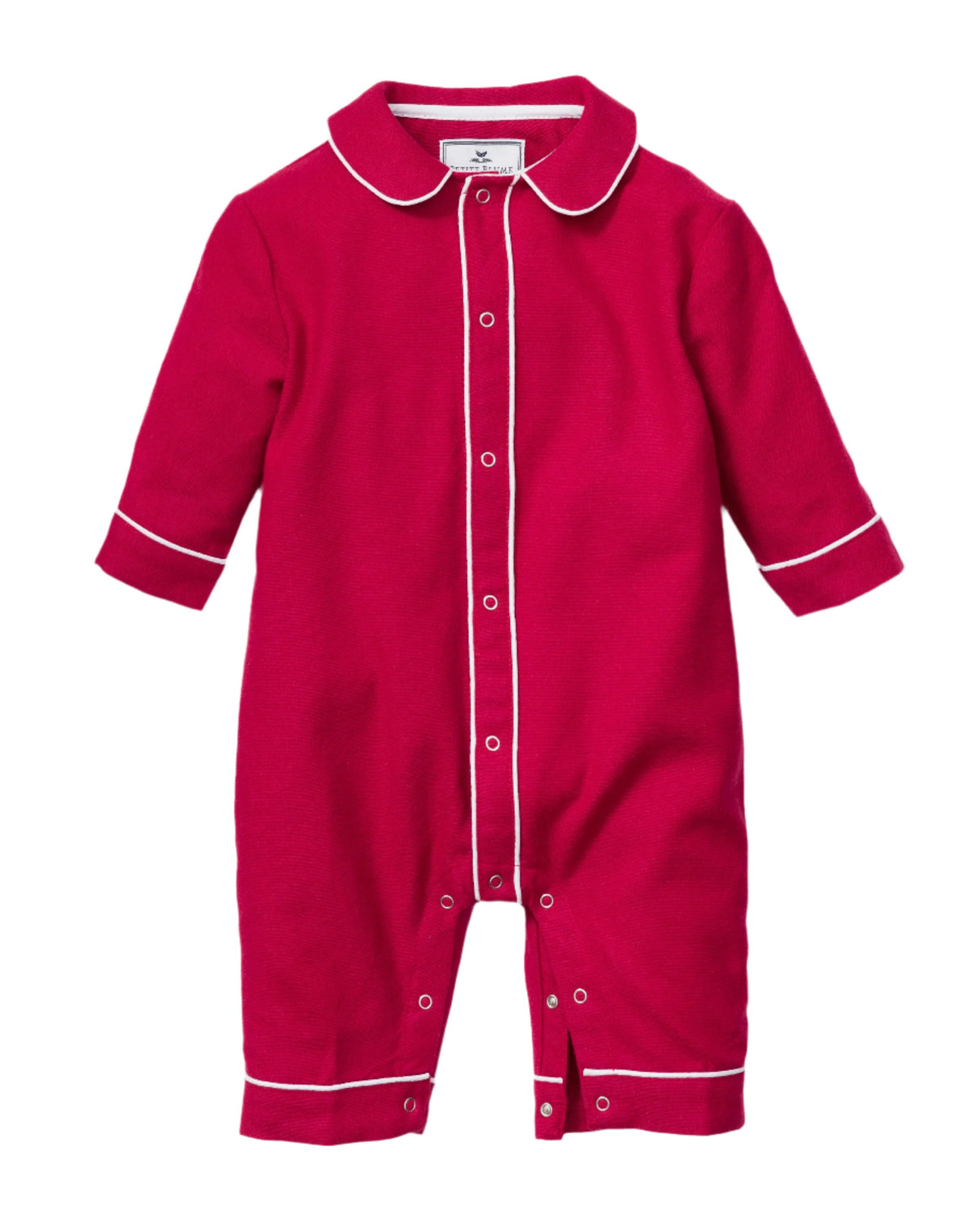 Baby's Flannel Cambridge Romper in Red