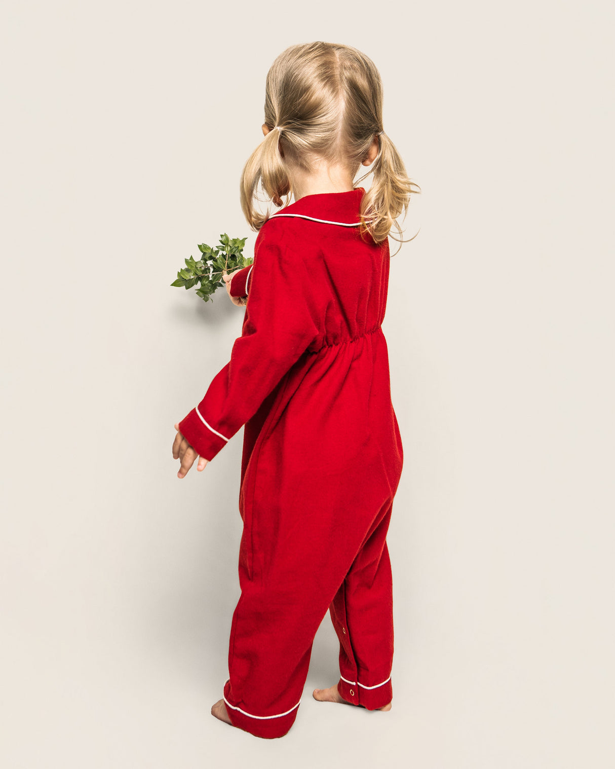 Baby's Flannel Cambridge Romper in Red