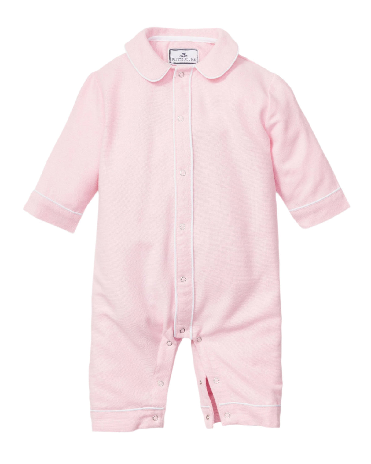 Baby's Flannel Cambridge Romper in Pink