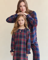 Girl's Brushed Twill Delphine Nightgown in Windsor Tartan - HoneyBug 