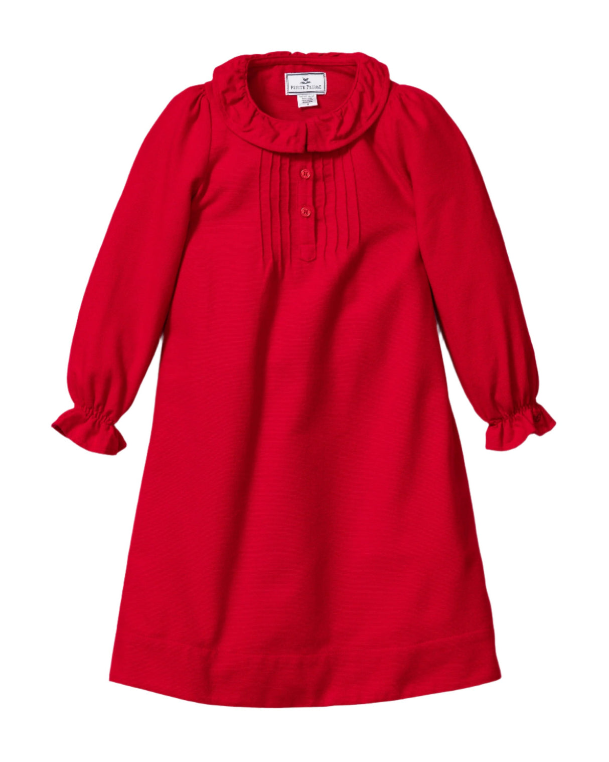 Girl's Flannel Victoria Nightgown in Red