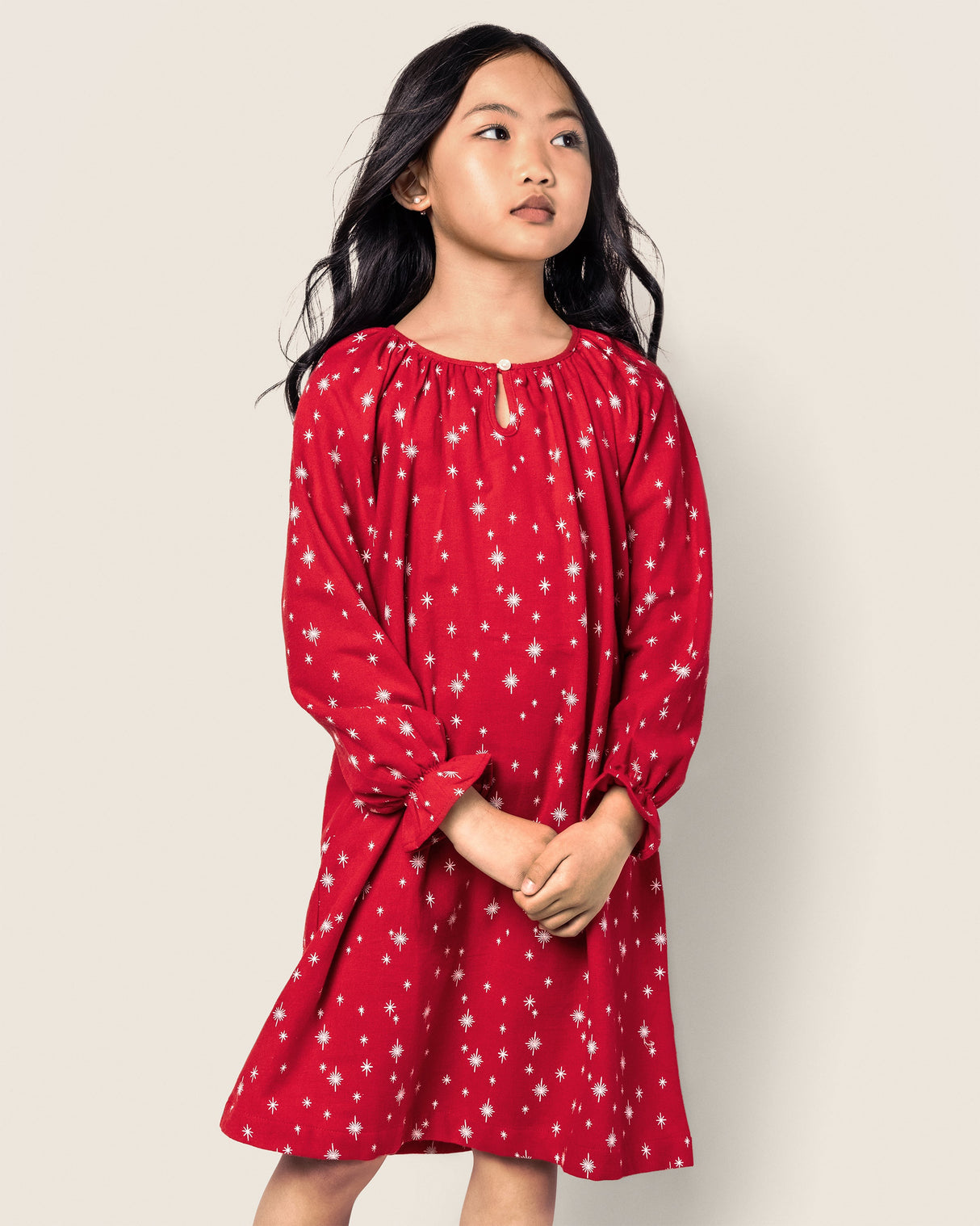 Girl's Flannel Delphine Nightgown in Starry Night