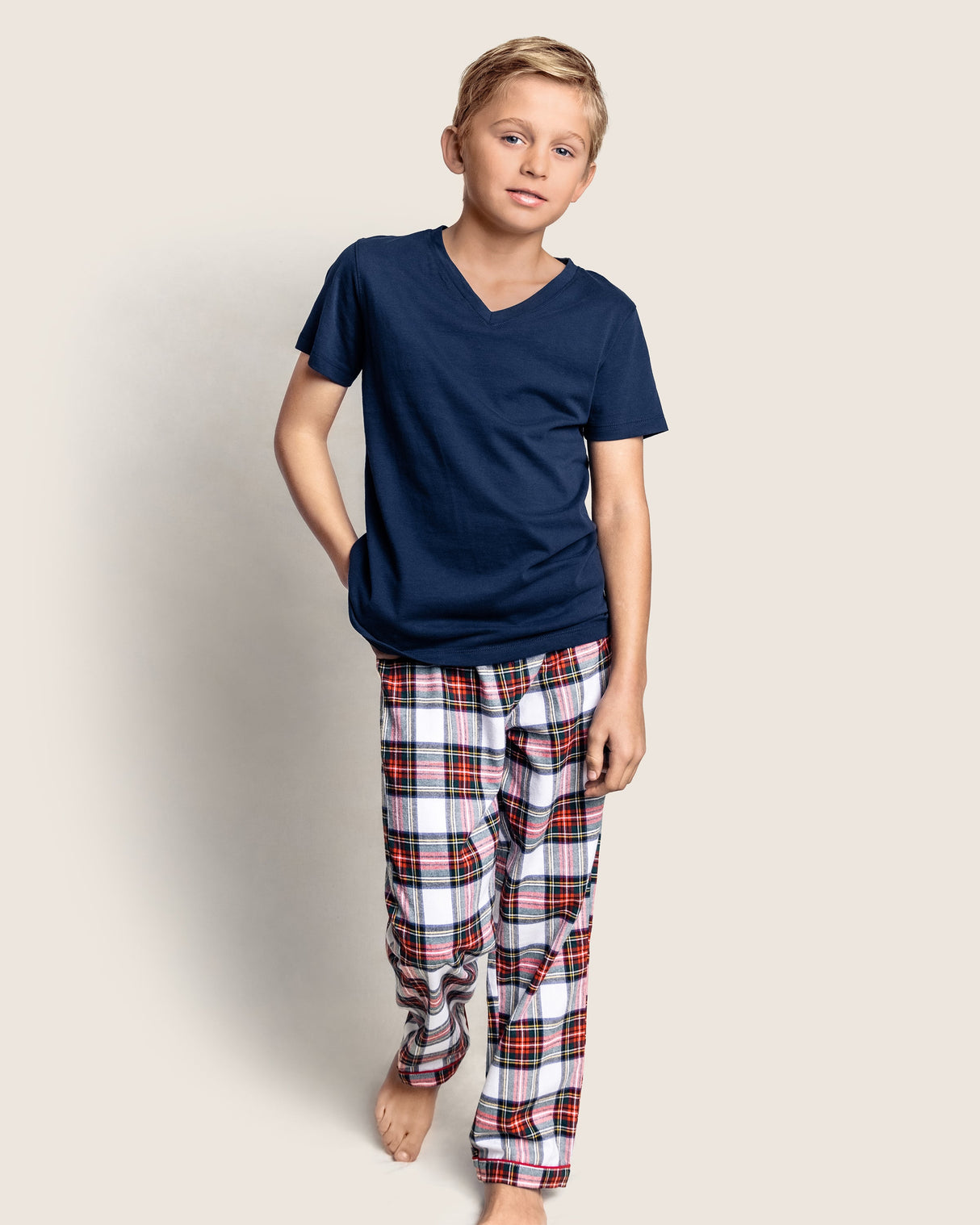 Kid's Brushed Cotton Pajama Pant in Balmoral Tartan