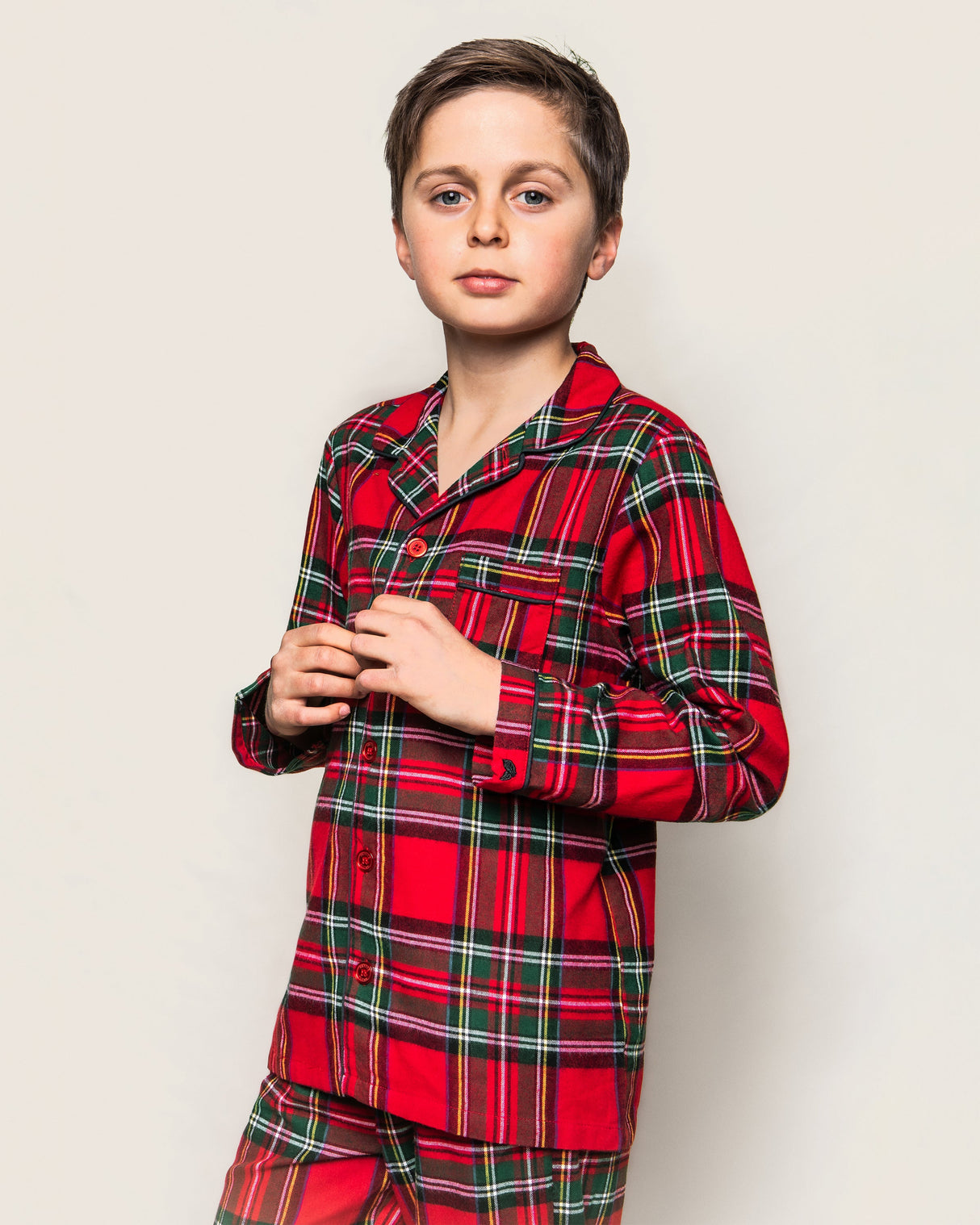 Kid's Brushed Cotton Pajama Set in Imperial Tartan