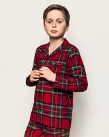 Kid's Brushed Twill Pajama Set in Imperial Tartan - HoneyBug 