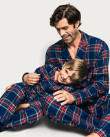 Kid's Brushed Twill Pajama Set in Windsor Tartan - HoneyBug 