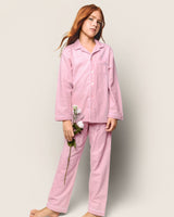 Kid's Flannel Pajama Set in Pink