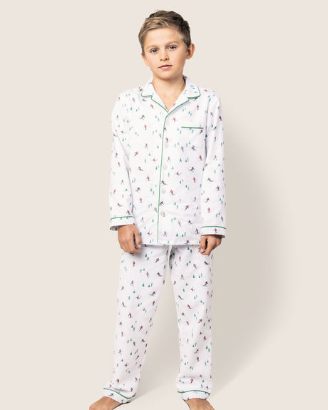 Kid's Flannel Pajama Set in Après Ski