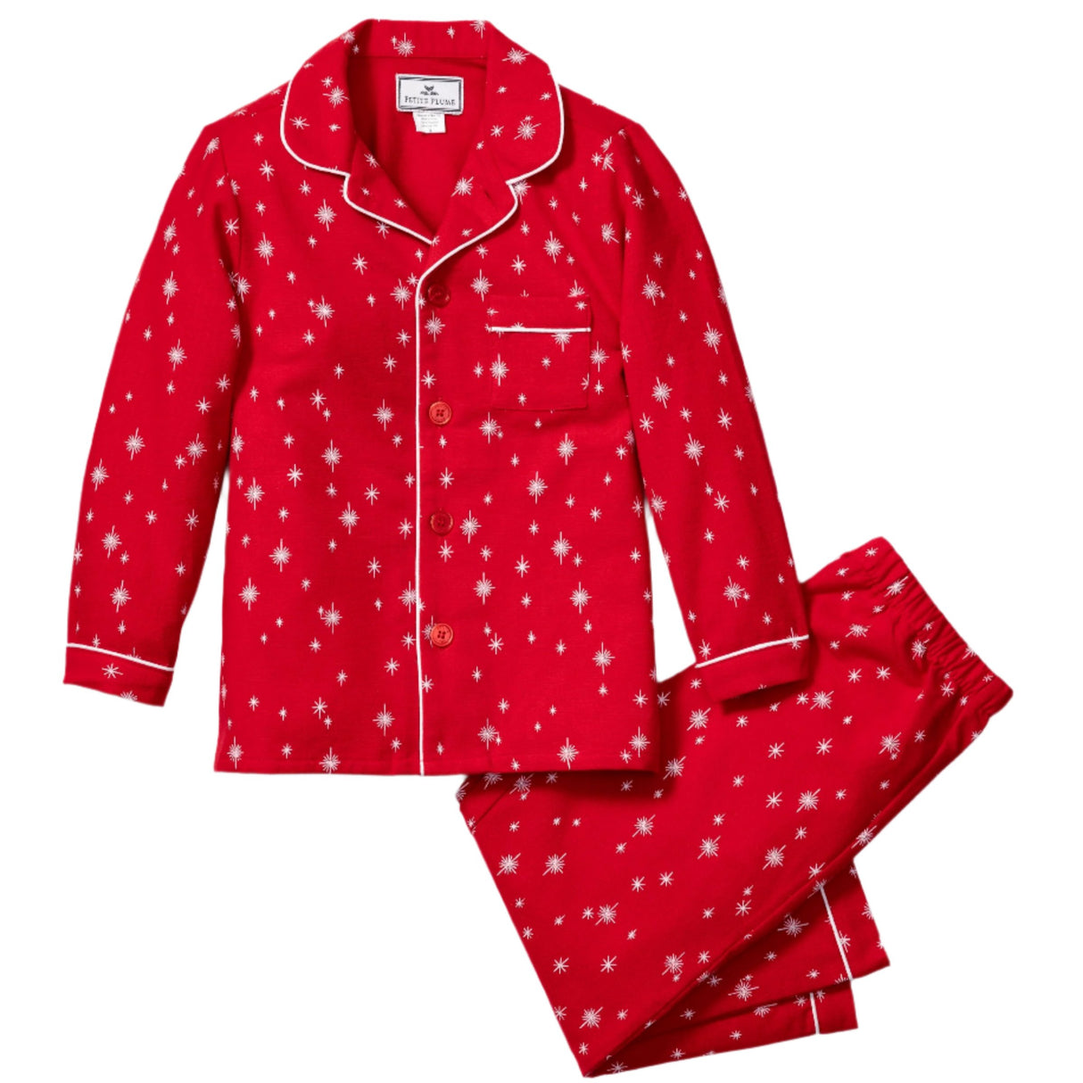 Kid's Flannel Pajama Set in Starry Night