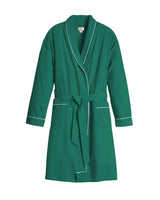 Women's Flannel Robe in Forest Green