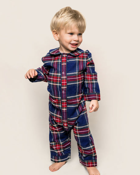 Baby's Brushed Cotton Classic Romper in Windsor Tartan