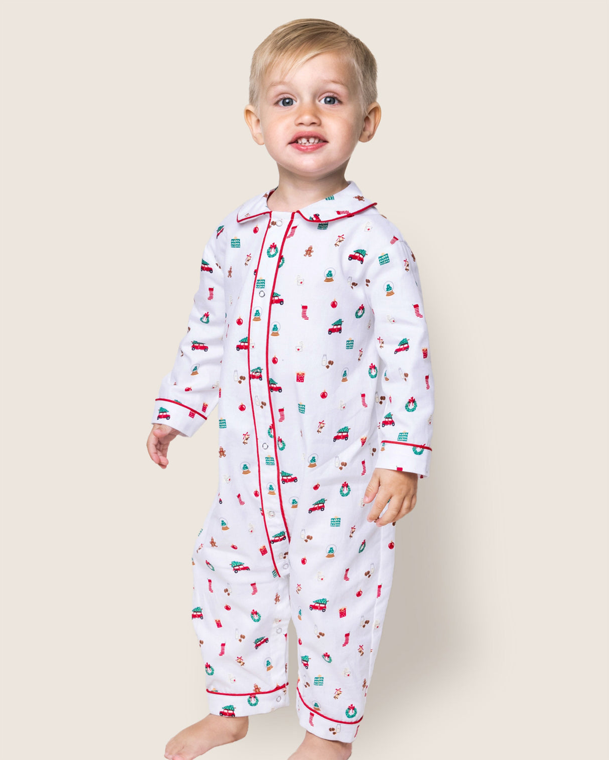 Baby's Twill Cambridge Romper in Winter Nostalgia