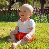 100% Peruvian Pima Cotton Shorts in Engine Red - HoneyBug 