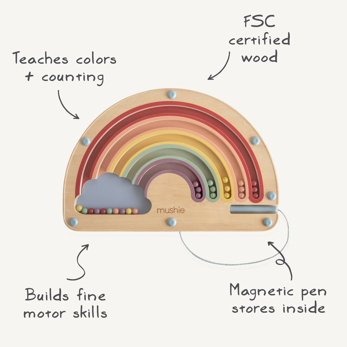 Wooden Magnetic Rainbow Maze