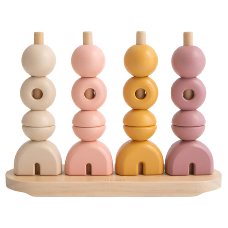 Wooden Multi Shape Stacker - Sunrise - HoneyBug 