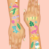 Cute Dino Tats - 40 Foil Temporary Tattoos