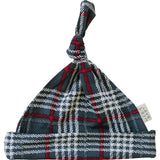Green Plaid Bamboo Newborn Knot Hat - HoneyBug 