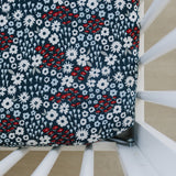 Americana Floral Bamboo Stretch Crib Sheet - HoneyBug 