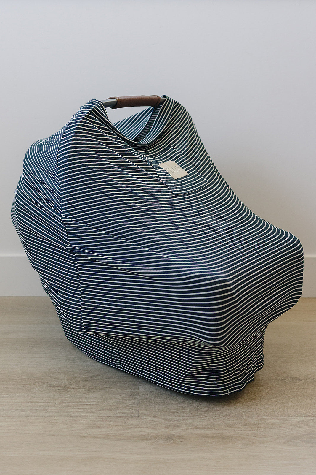 Navy Stripes Ribbed Bamboo Multi-Use Cover - HoneyBug 