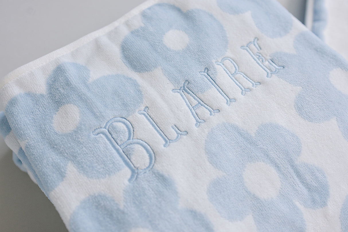 Coastal Floral Organic Cotton Beach Towel