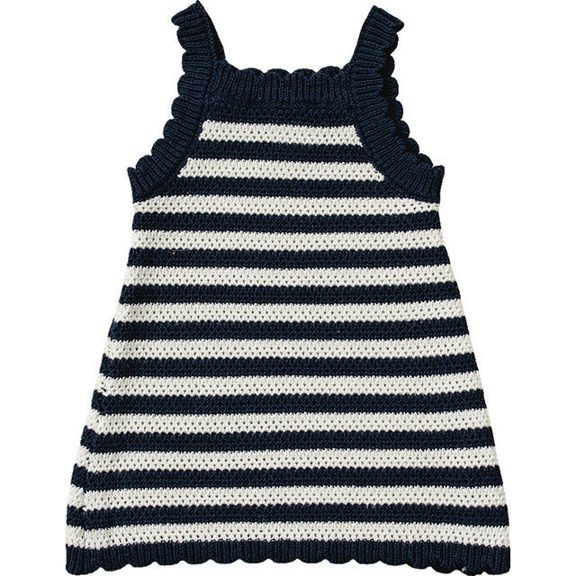 Navy Stripe Knit Tank Dress - HoneyBug 