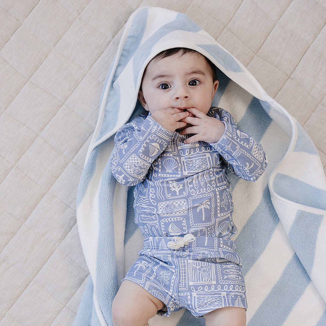 Seaside Stripe Hooded Towel