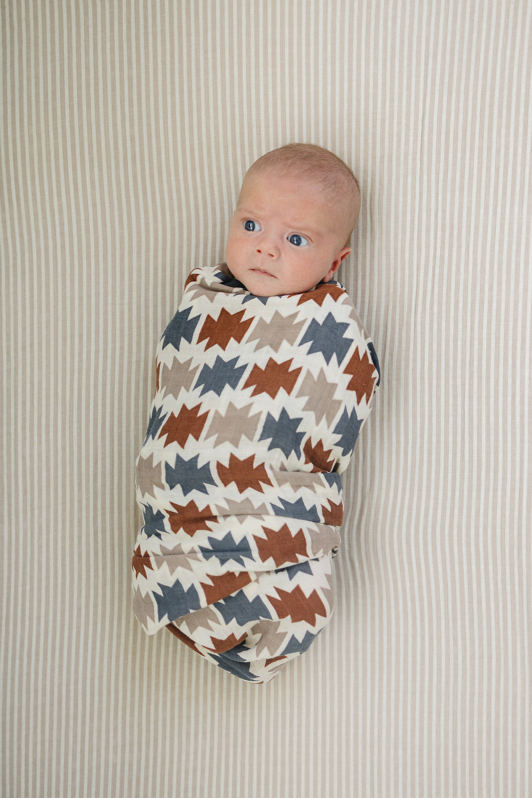 Western Aztec Muslin Swaddle Blanket - HoneyBug 