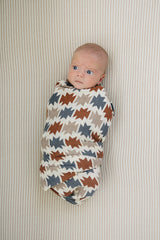 Western Aztec Muslin Swaddle Blanket - HoneyBug 
