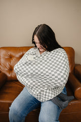 Light Green Checkered Bamboo Multi-Use Cover - HoneyBug 