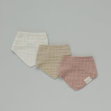 Dusty Rose Muslin Bib - HoneyBug 