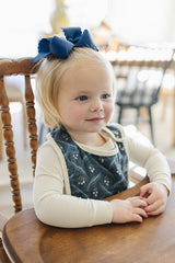 Navy Berry Classic Muslin Bib - HoneyBug 