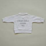Good Vibes Quarter Zip French Terry Set - HoneyBug 