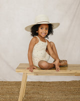 Cream Tulips Tank + Biker Short Set - HoneyBug 