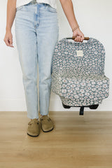 Dark Green Daisy Bamboo Multi-Use Cover - HoneyBug 