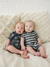 Stripe Linen Button Up Shirt - HoneyBug 