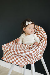Rust Checkered Bamboo Multi-Use Cover - HoneyBug 