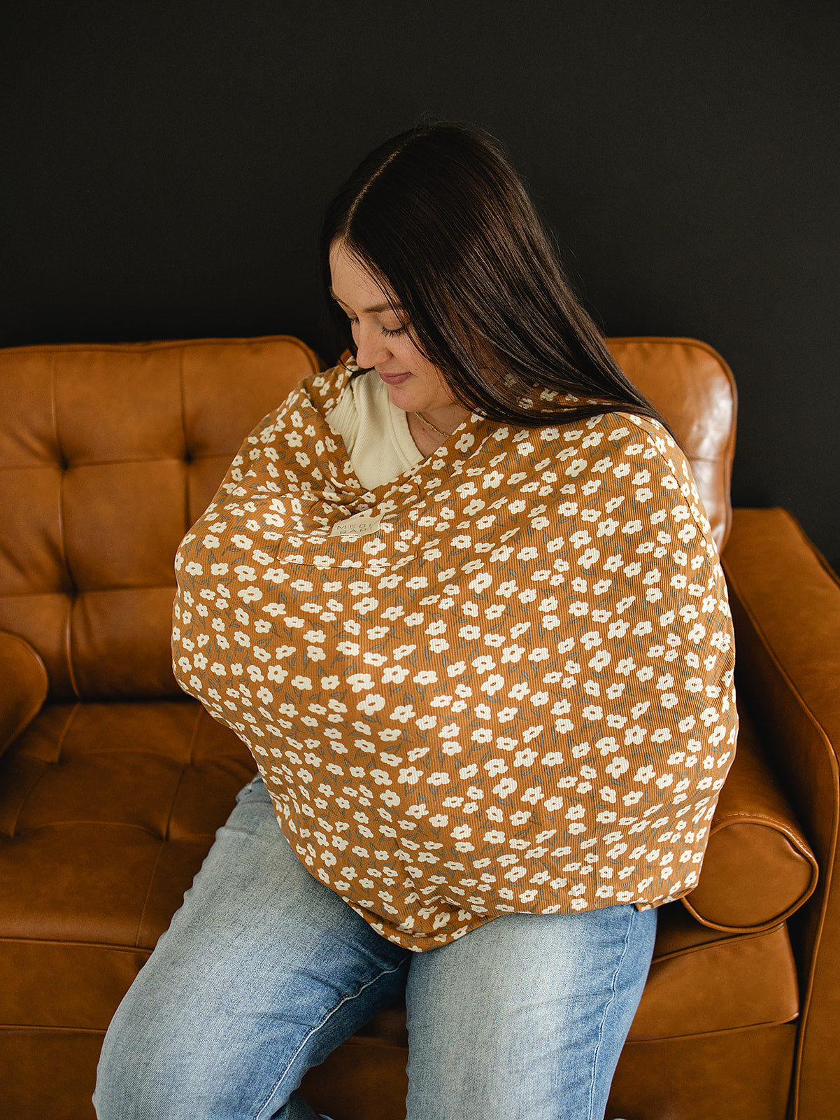 Mustard Floral Bamboo Multi-Use Cover - HoneyBug 